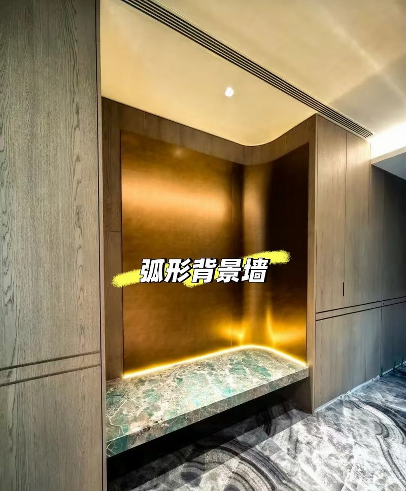 轻奢不锈钢金属柜壁龛电视柜